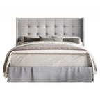Letto a piattaforma imbottito in velluto beige/blu/grigio argento/nero, 1 persona, da una piazza a king size