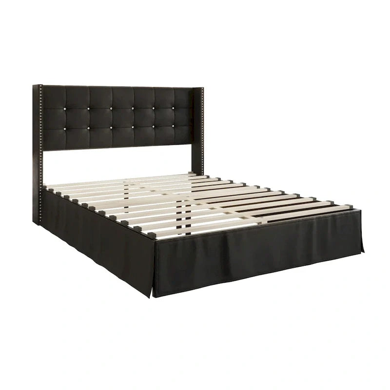 Letto a piattaforma imbottito in velluto beige/blu/grigio argento/nero, 1 persona, da una piazza a king size