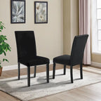 Sedia da pranzo in velluto grigio/nero/blu, con borchie, set da 2