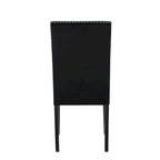 Sedia da pranzo in velluto grigio/nero/blu, con borchie, set da 2