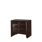 Testiera a libreria con base a piattaforma con contenitore Dark Cherry – King/Queen
