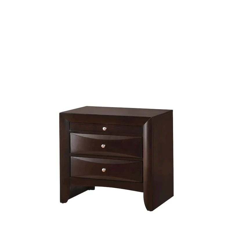 Testiera a libreria con base a piattaforma con contenitore Dark Cherry – King/Queen