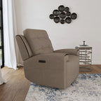 Poltrona reclinabile elettrica con poggiatesta elettrico, seduta singola, colore carbone/cachi