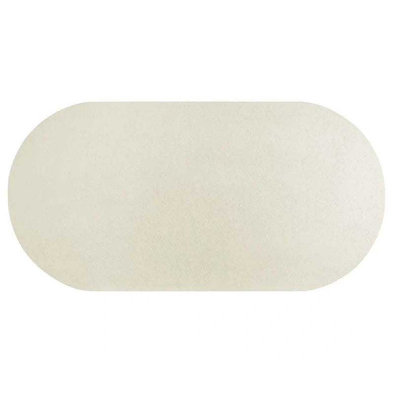 Tavolo da pranzo ovale, bianco/nero, effetto cemento, 6-8 posti