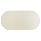 Tavolo da pranzo ovale, bianco/nero, effetto cemento, 6-8 posti