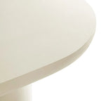 Tavolo da pranzo ovale, bianco/nero, effetto cemento, 6-8 posti