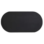 Tavolo da pranzo ovale, bianco/nero, effetto cemento, 6-8 posti