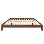 Letto a piattaforma King marrone, pino massello, singolo