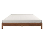 Letto a piattaforma King marrone, pino massello, singolo