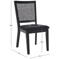 Sedia da pranzo Black Rattan Back, set da 2