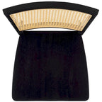 Sedia da pranzo Black Rattan Back, set da 2