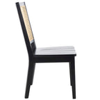 Sedia da pranzo Black Rattan Back, set da 2