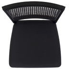 Sedia da pranzo Black Rattan Back, set da 2