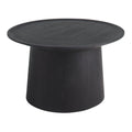 Tavolino da caffè moderno minimalista in legno di acacia annerito con bordo smussato per salotto