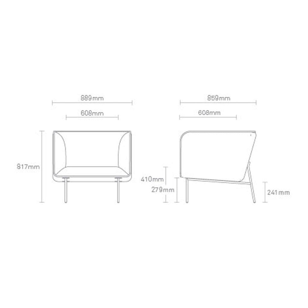 Poltrona lounge alta, moderna ed elegante, in velluto, con gambe in tubolare d'acciaio annerito per il soggiorno