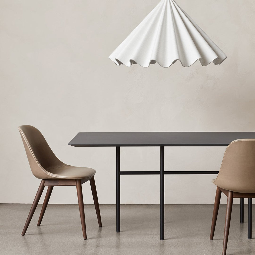 Sedia da pranzo moderna nordica completamente imbottita con braccioli curvati all'esterno e schienale alto per sala da pranzo