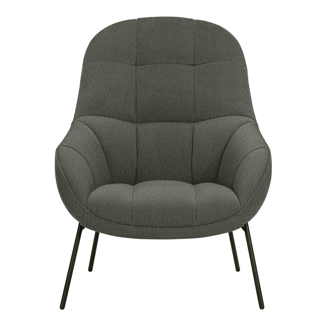 Poltrona lounge moderna e rivestita in tessuto organico con interno ispirato a spicchi di mango, ideale per il soggiorno