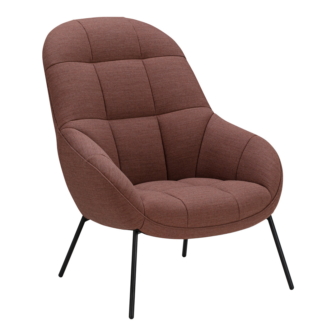 Poltrona lounge moderna e rivestita in tessuto organico con interno ispirato a spicchi di mango, ideale per il soggiorno
