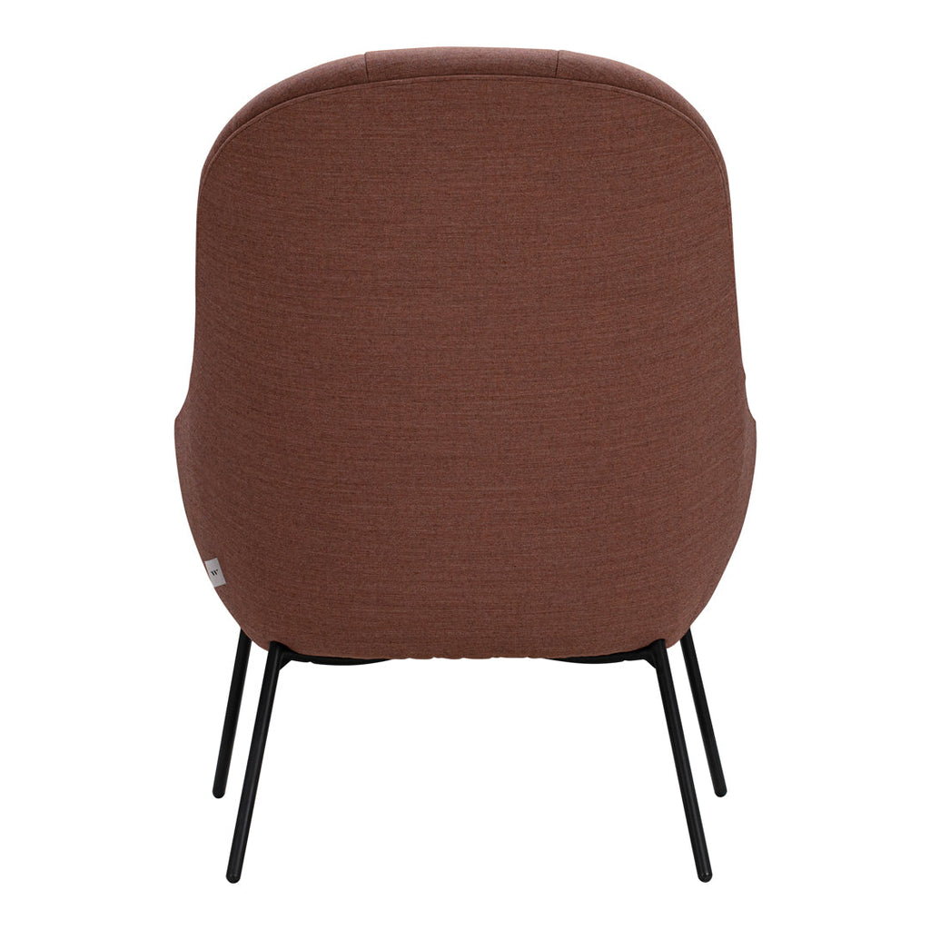 Poltrona lounge moderna e rivestita in tessuto organico con interno ispirato a spicchi di mango, ideale per il soggiorno