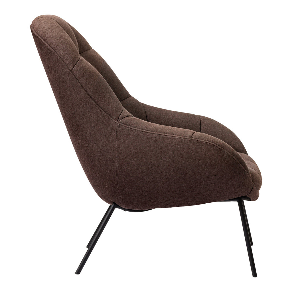 Poltrona lounge moderna e rivestita in tessuto organico con interno ispirato a spicchi di mango, ideale per il soggiorno