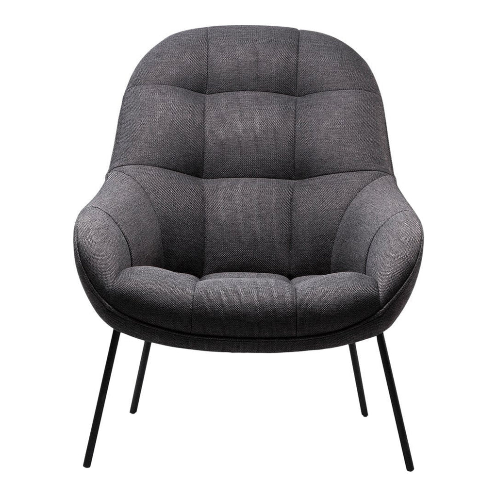 Poltrona lounge moderna e rivestita in tessuto organico con interno ispirato a spicchi di mango, ideale per il soggiorno