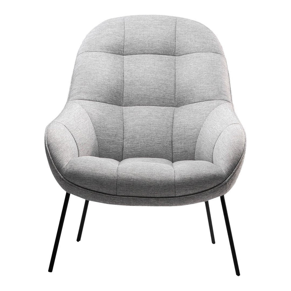 Poltrona lounge moderna e rivestita in tessuto organico con interno ispirato a spicchi di mango, ideale per il soggiorno