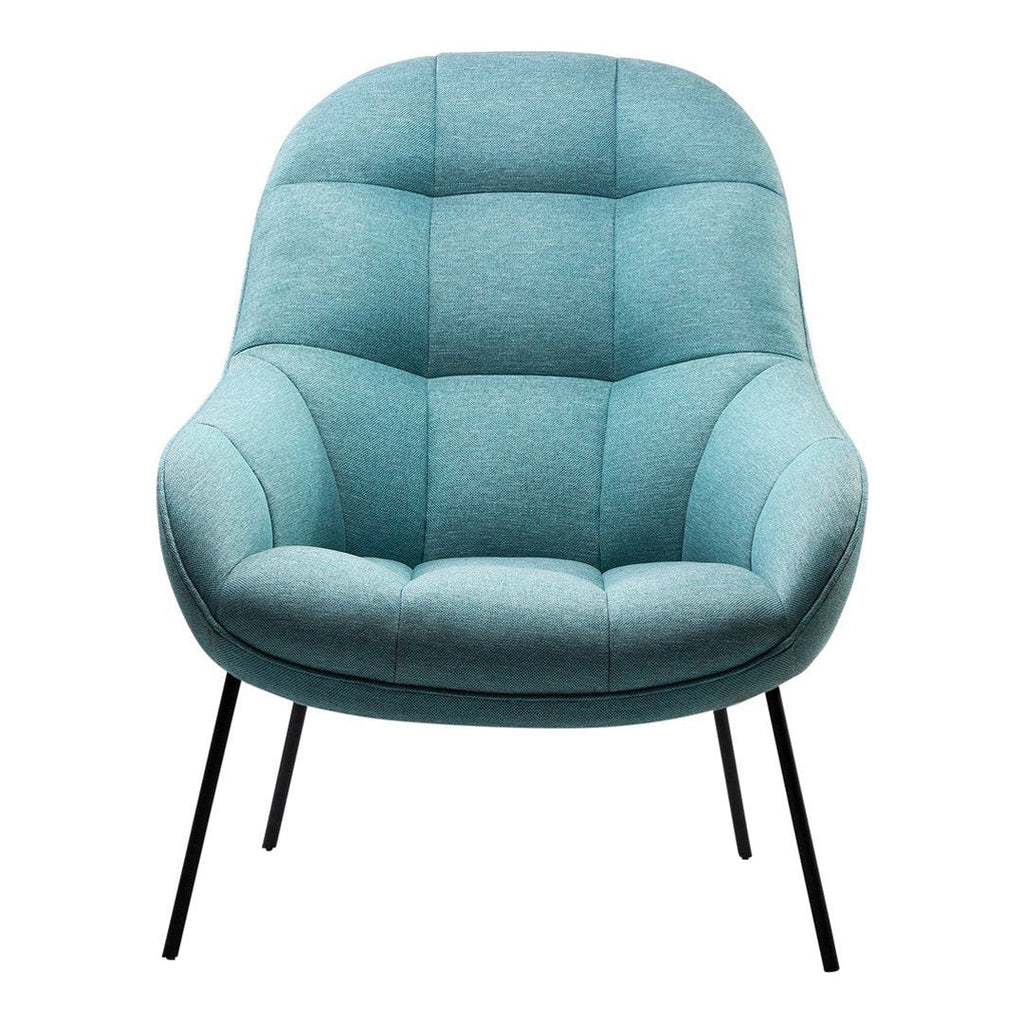 Poltrona lounge moderna e rivestita in tessuto organico con interno ispirato a spicchi di mango, ideale per il soggiorno