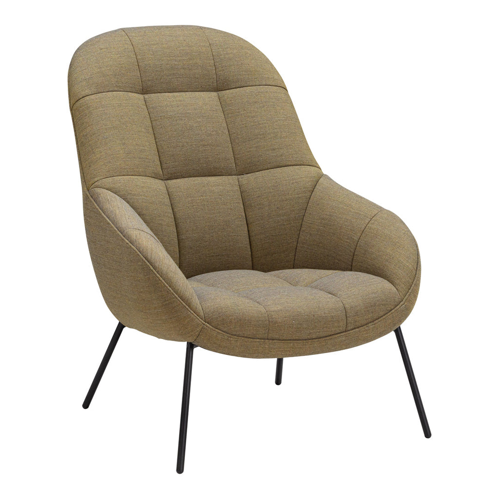 Poltrona lounge moderna e rivestita in tessuto organico con interno ispirato a spicchi di mango, ideale per il soggiorno