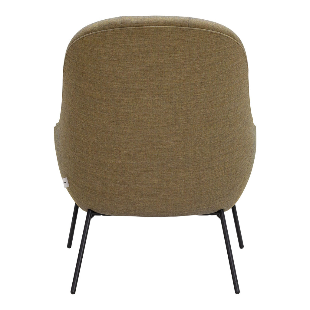 Poltrona lounge moderna e rivestita in tessuto organico con interno ispirato a spicchi di mango, ideale per il soggiorno
