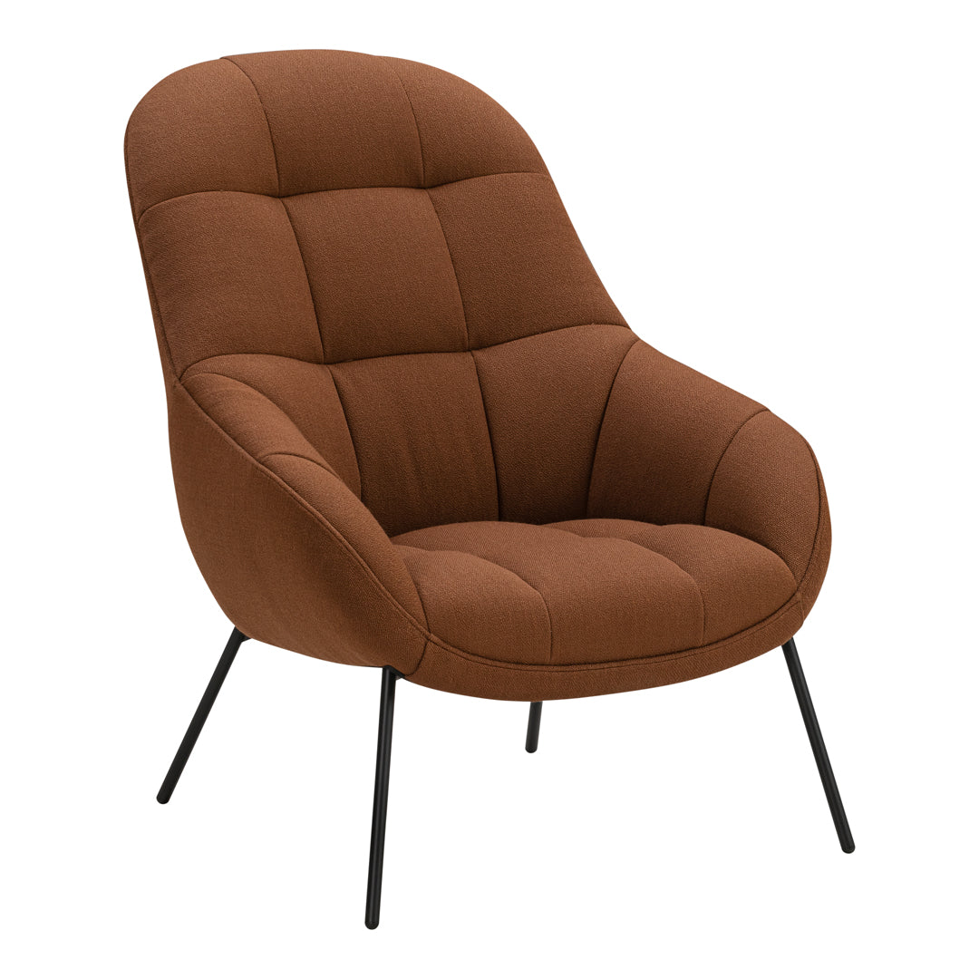 Poltrona lounge moderna e rivestita in tessuto organico con interno ispirato a spicchi di mango, ideale per il soggiorno