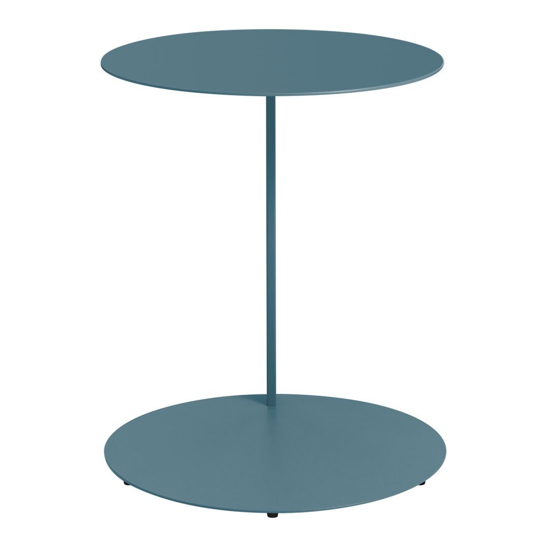 Tavolino Laterale a Sbalzo Moderno Minimalista in Acciaio Verniciato a Polvere con Piano Rotondo Fluttuante per Soggiorno e Camera da Letto