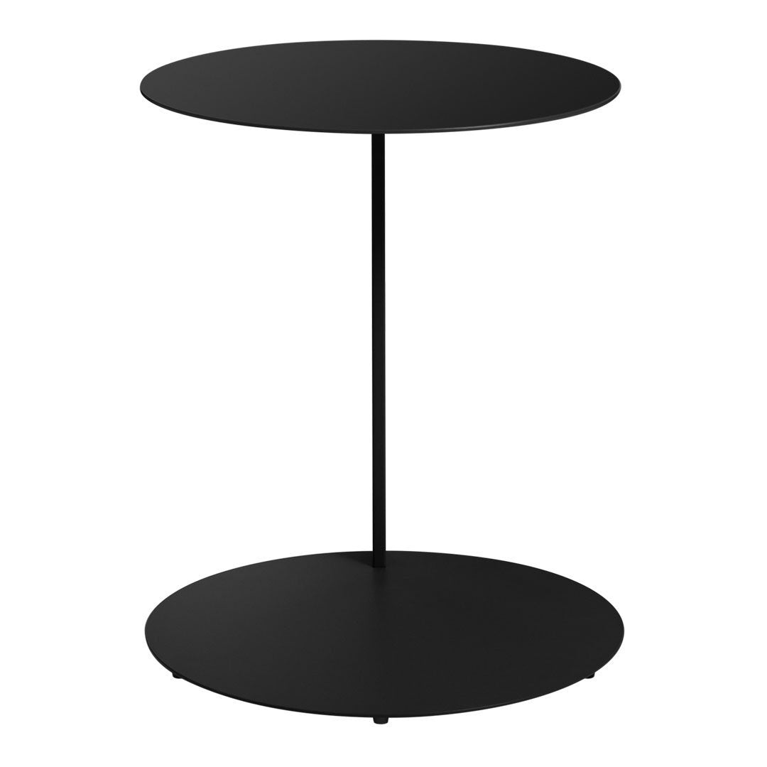 Tavolino Laterale a Sbalzo Moderno Minimalista in Acciaio Verniciato a Polvere con Piano Rotondo Fluttuante per Soggiorno e Camera da Letto