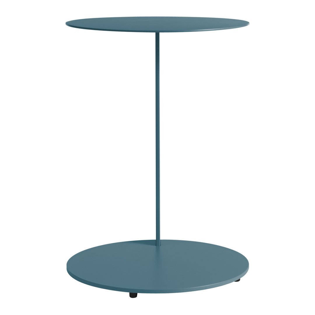 Tavolino Laterale a Sbalzo Moderno Minimalista in Acciaio Verniciato a Polvere con Piano Rotondo Fluttuante per Soggiorno e Camera da Letto