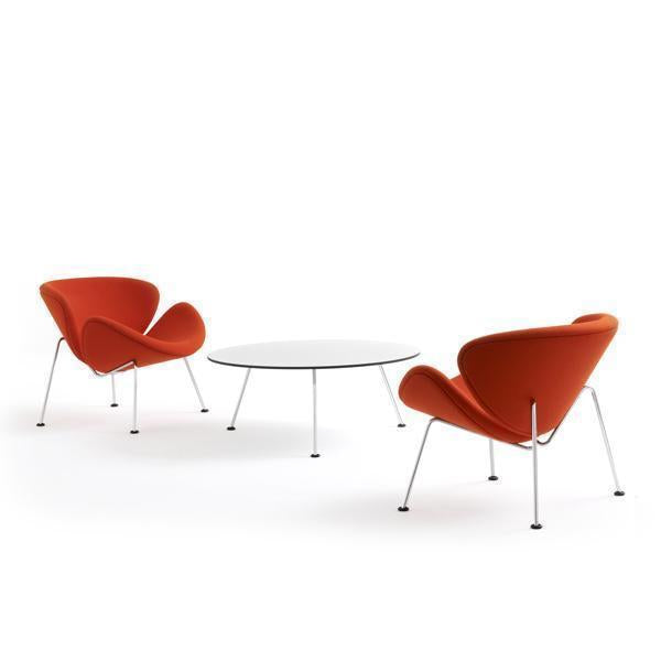 Poltrona lounge retrò Mid-Century in faggio e imbottita con forma a ricciolo a fetta d'arancia per soggiorno