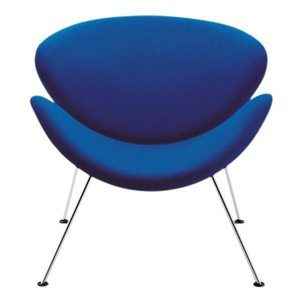 Poltrona lounge retrò Mid-Century in faggio e imbottita con forma a ricciolo a fetta d'arancia per soggiorno