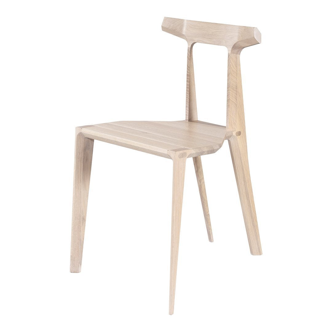 Sedia da pranzo Natural Craft in legno massello con giunzioni leggere ed eleganti per sala da pranzo