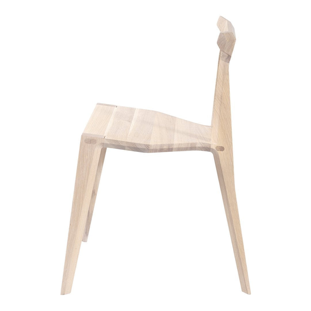 Sedia da pranzo Natural Craft in legno massello con giunzioni leggere ed eleganti per sala da pranzo