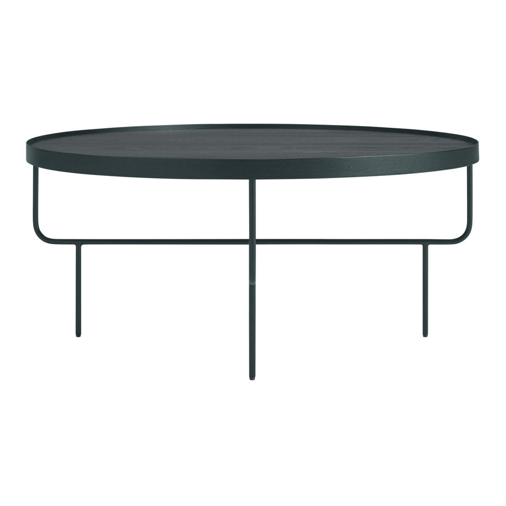 Tavolino moderno minimalista in legno e filo con piano in legno e base in filo a contrasto per soggiorno