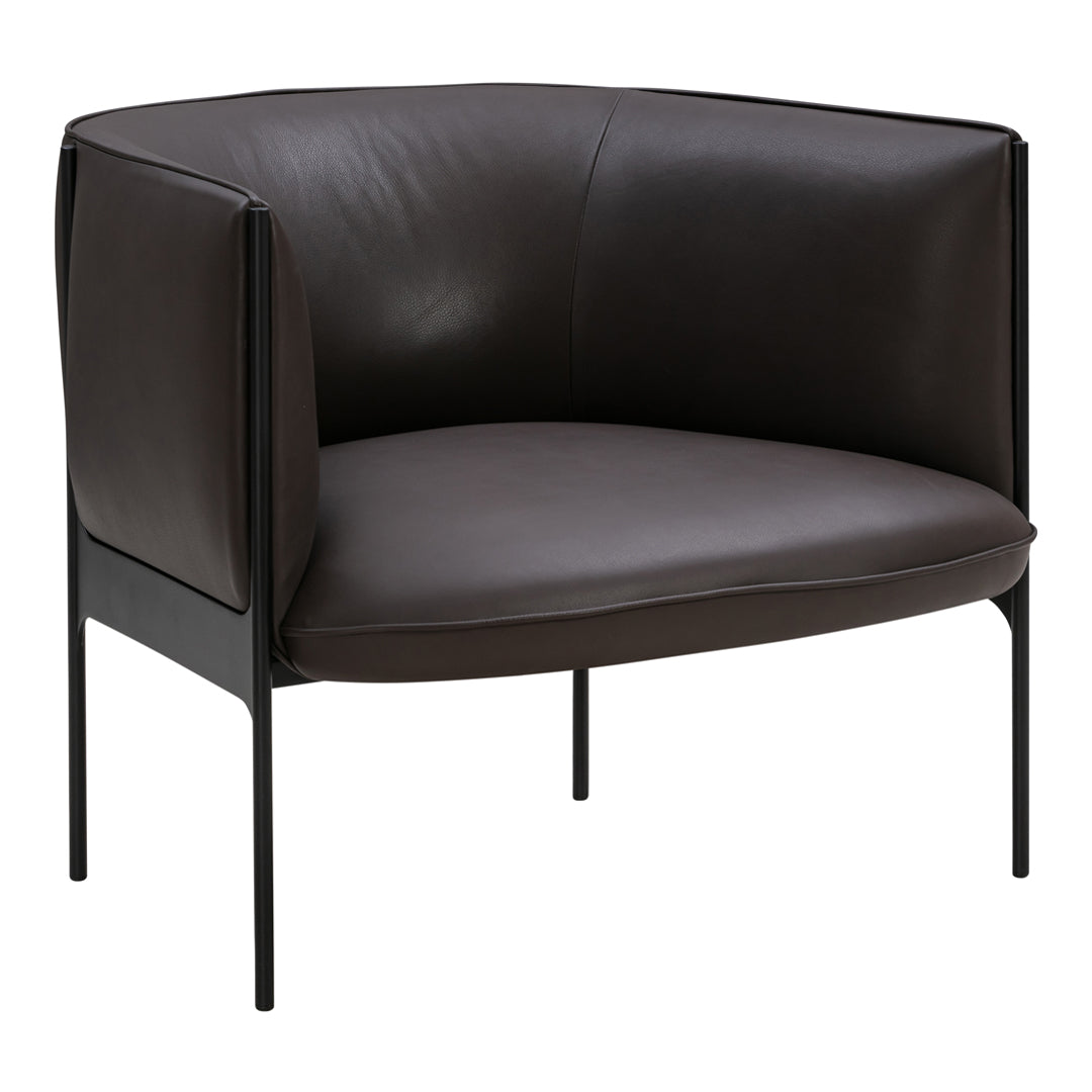 Poltrona lounge di design organico in materiali misti con estetica ispirata ai petali per il soggiorno