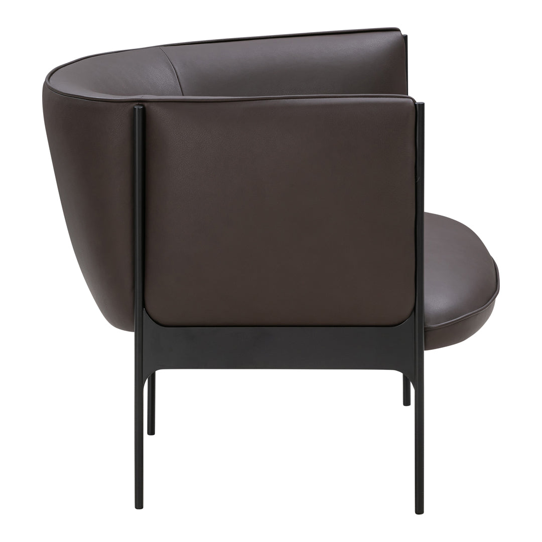 Poltrona lounge di design organico in materiali misti con estetica ispirata ai petali per il soggiorno