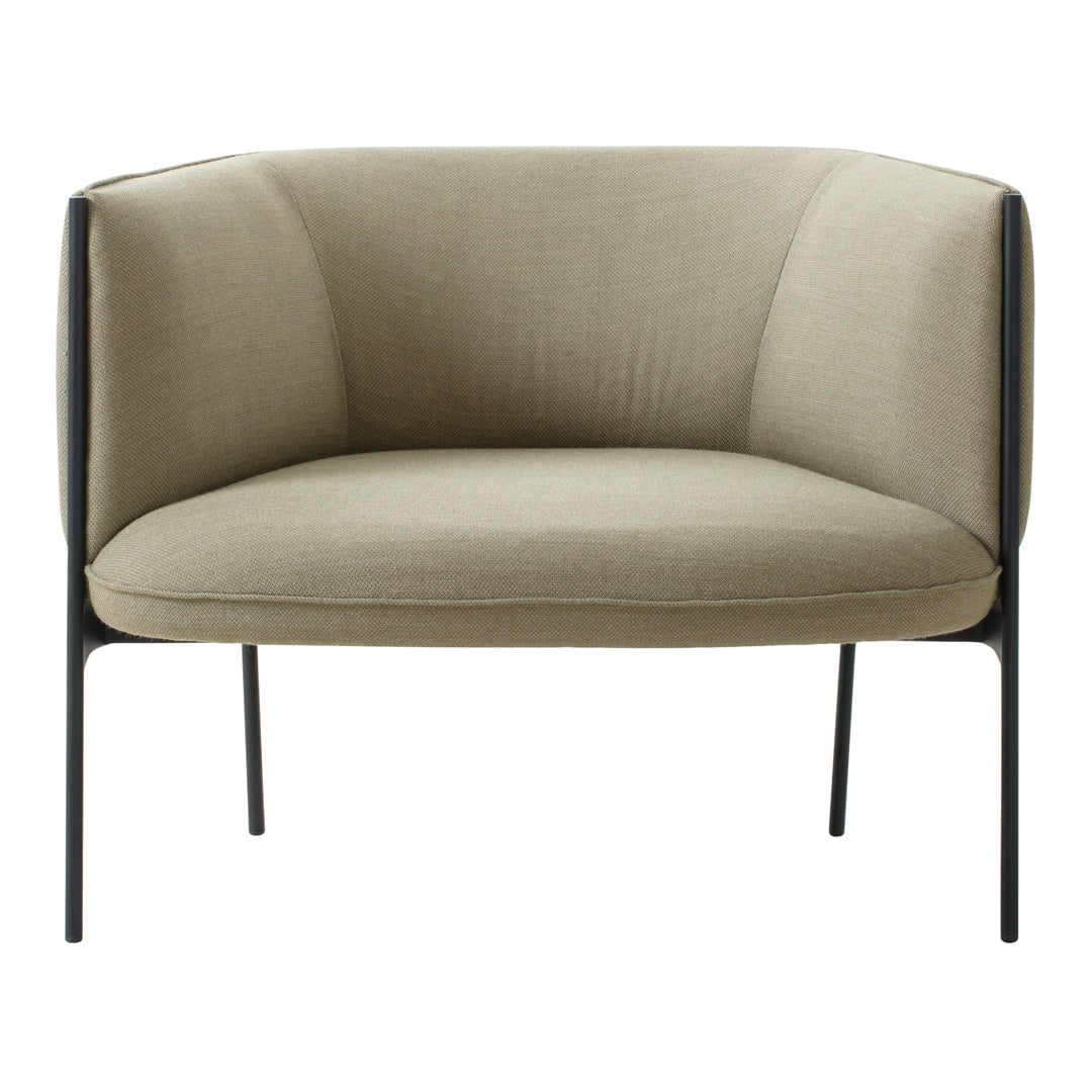 Poltrona lounge di design organico in materiali misti con estetica ispirata ai petali per il soggiorno