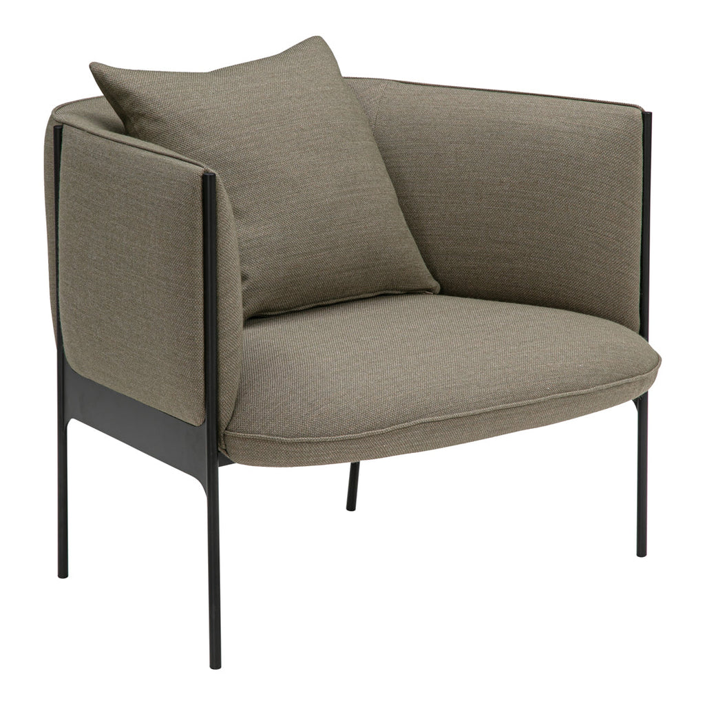 Poltrona lounge di design organico in materiali misti con estetica ispirata ai petali per il soggiorno