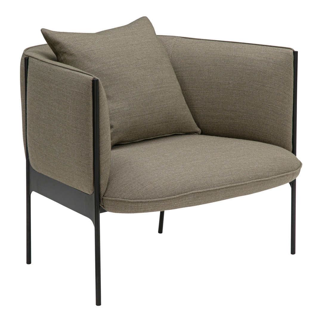 Poltrona lounge di design organico in materiali misti con estetica ispirata ai petali per il soggiorno