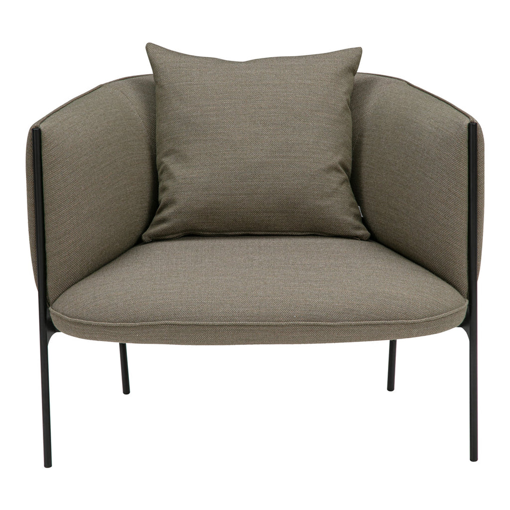Poltrona lounge di design organico in materiali misti con estetica ispirata ai petali per il soggiorno