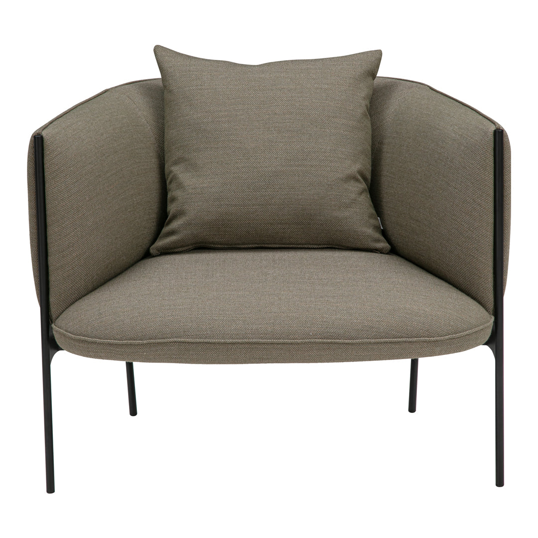 Poltrona lounge di design organico in materiali misti con estetica ispirata ai petali per il soggiorno
