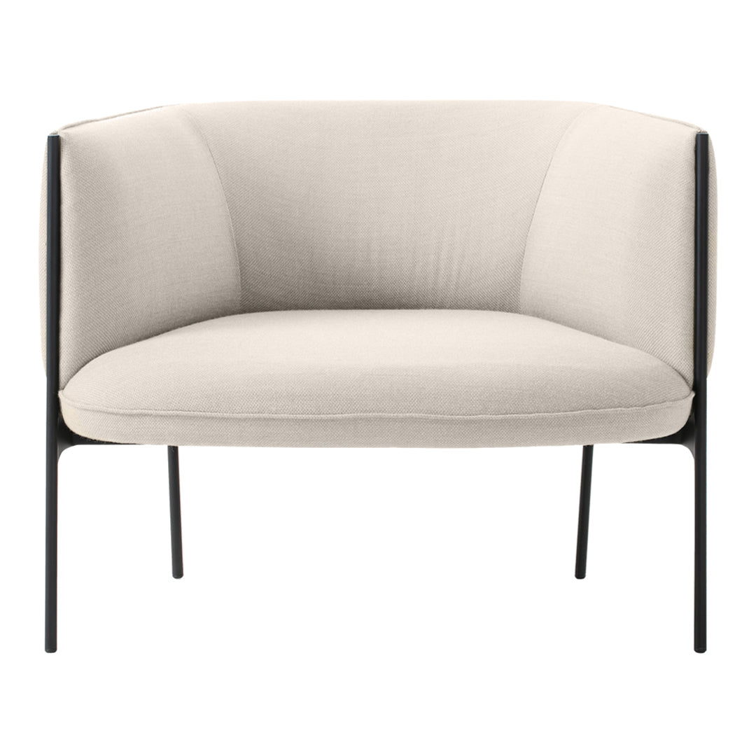 Poltrona lounge di design organico in materiali misti con estetica ispirata ai petali per il soggiorno