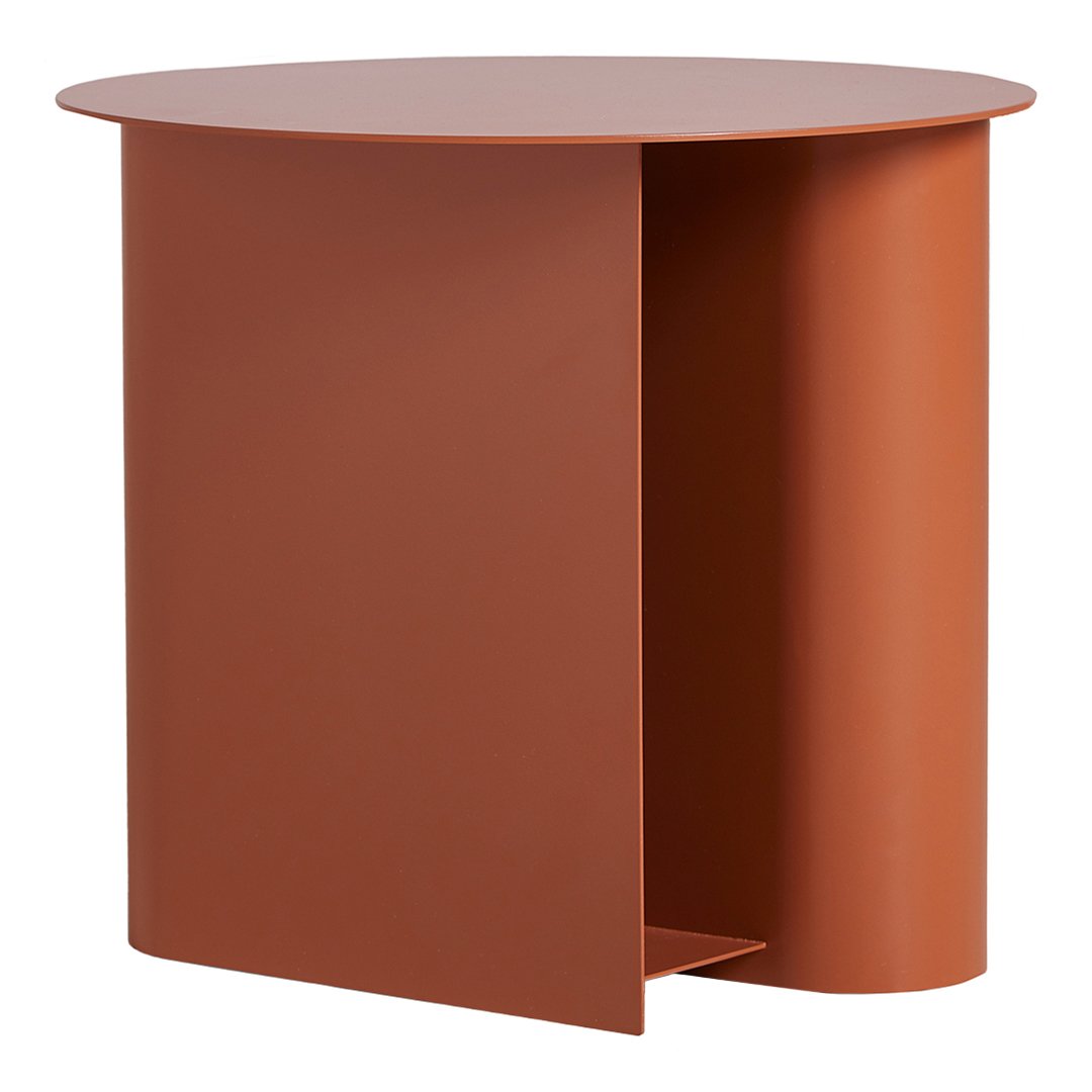 Tavolino d'appoggio Funzionale in Metallo dal Design Architettonico con Struttura a S a Doppia Memoria per Soggiorno