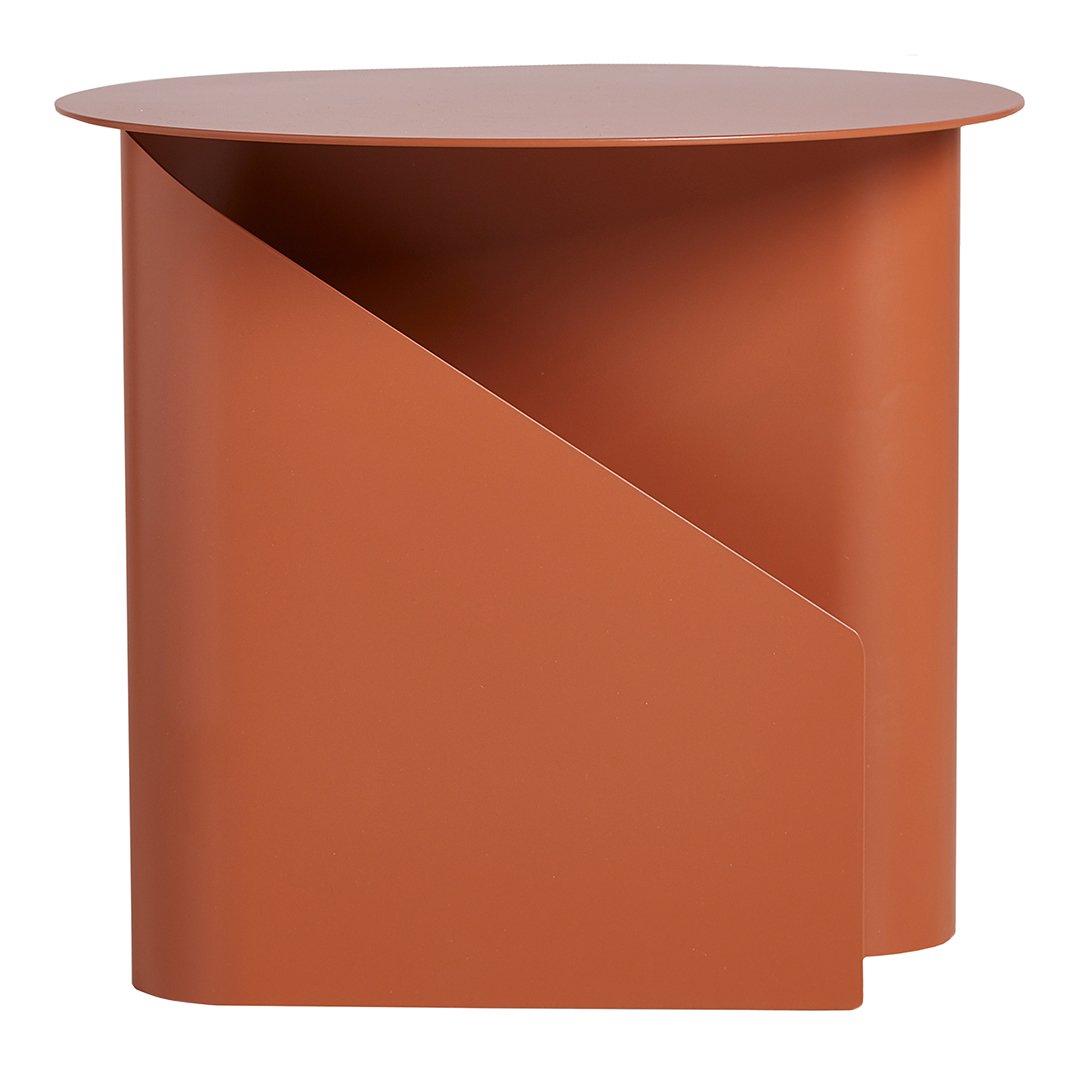 Tavolino d'appoggio Funzionale in Metallo dal Design Architettonico con Struttura a S a Doppia Memoria per Soggiorno