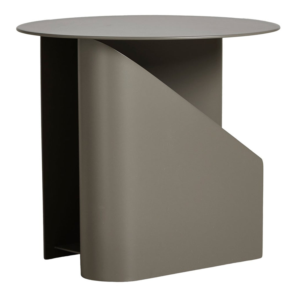 Tavolino d'appoggio Funzionale in Metallo dal Design Architettonico con Struttura a S a Doppia Memoria per Soggiorno