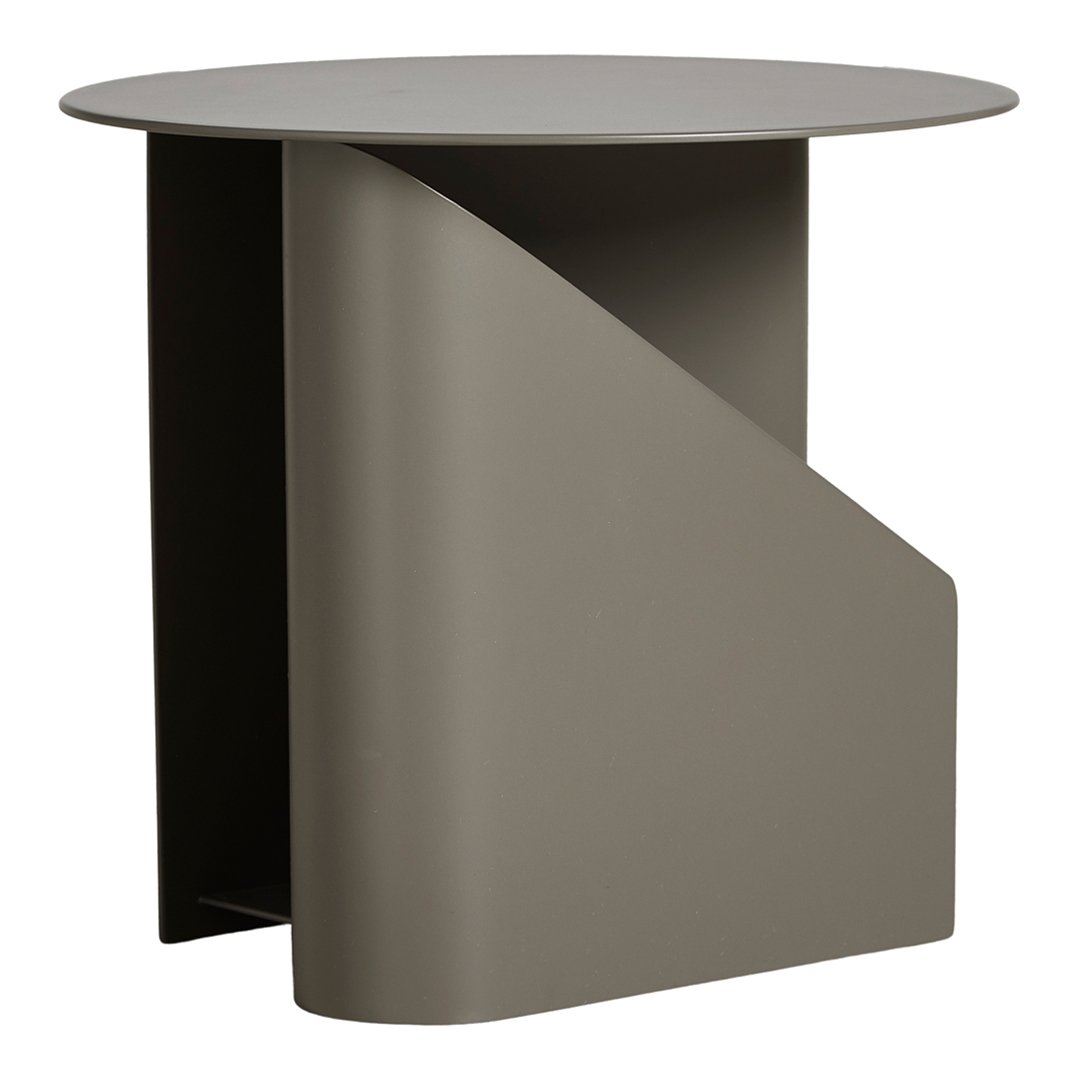 Tavolino d'appoggio Funzionale in Metallo dal Design Architettonico con Struttura a S a Doppia Memoria per Soggiorno